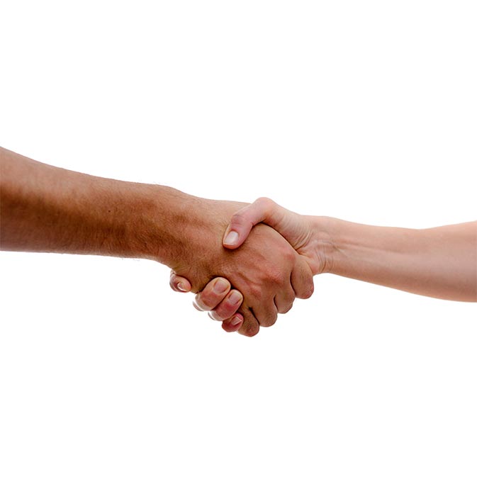 Trust is fundamental value for us handshake