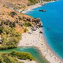 Preveli Beach in the South of Crete Preveli Beach